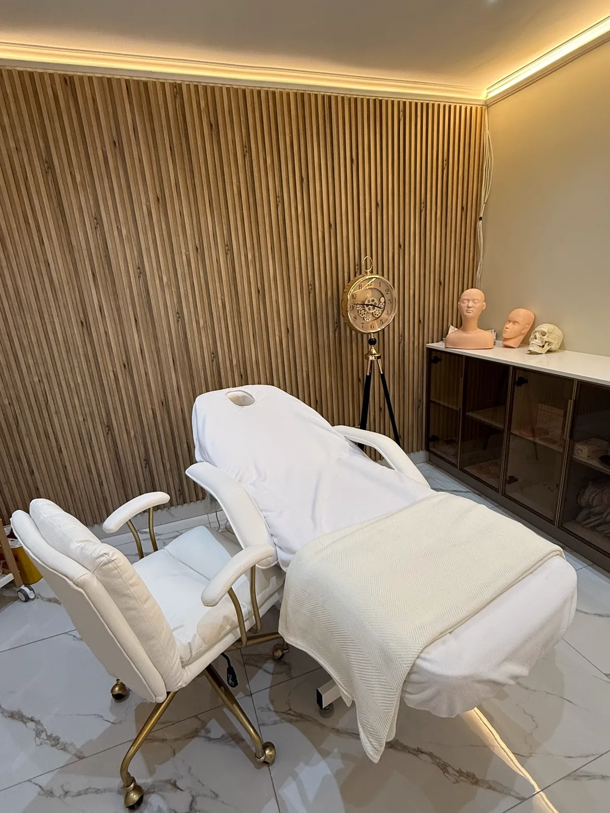 Luxe interior details at Lumiere Med Aesthetics Sandton